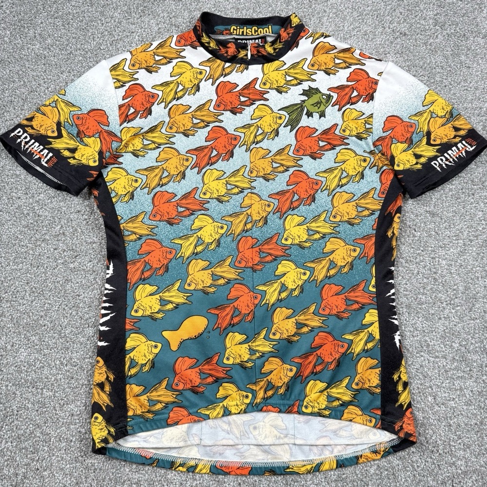 Primal Wear Vintage Women's L Goldfish Print Cycling Jersey
